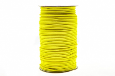 0370-1301-Шнур эластичный 3 мм, (уп.100+/-1м), цв.110 - желтый - купить в Кемерово. Цена: 459.62 руб.