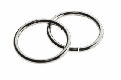 Кольцо металлическое d-15 мм, цв.-никель - купить в Кемерово. Цена: 2.45 руб.