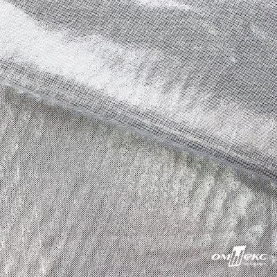 Трикотажное полотно голограмма, шир.140 см, #602 -белый/серебро - купить в Кемерово. Цена 385.88 руб.