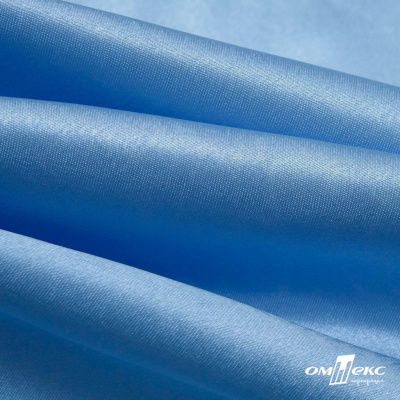 Поли креп-сатин 14-4121, 125 (+/-5) гр/м2, шир.150см, цвет голубой - купить в Кемерово. Цена 155.57 руб.