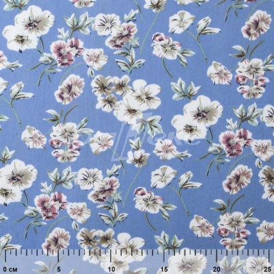 Плательная ткань "Фламенко" 12.1, 80 гр/м2, шир.150 см, принт растительный - купить в Кемерово. Цена 241.49 руб.