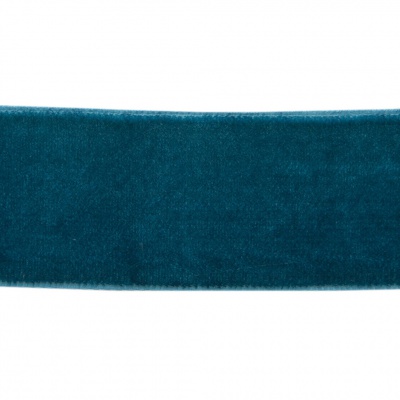 Лента бархатная нейлон, шир.25 мм, (упак. 45,7м), цв.65-изумруд - купить в Кемерово. Цена: 981.09 руб.