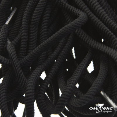 Шнурки #106-09, круглые 130 см, цв.чёрный - купить в Кемерово. Цена: 21.92 руб.
