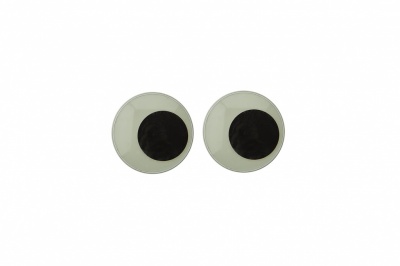 Глазки для игрушек, круглые, с бегающими зрачками, 8 мм/упак.100+/-2 шт, цв. -черно-белые - купить в Кемерово. Цена: 28.86 руб.