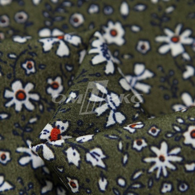Плательная ткань "Фламенко" 11.2, 80 гр/м2, шир.150 см, принт растительный - купить в Кемерово. Цена 259.21 руб.