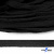 Шнур плетеный d-8 мм плоский, 70% хлопок 30% полиэстер, уп.85+/-1 м, цв.- чёрный - купить в Кемерово. Цена: 735 руб.
