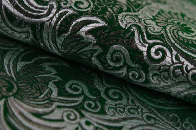 Ткань костюмная жаккард, 135 гр/м2, шир.150см, цвет зелёный№4 - купить в Кемерово. Цена 441.94 руб.