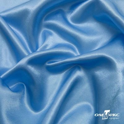 Поли креп-сатин 14-4121, 125 (+/-5) гр/м2, шир.150см, цвет голубой - купить в Кемерово. Цена 155.57 руб.