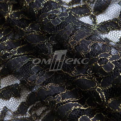 Кружевное полотно XD LACE 1-4, 80 гр/м2, шир.150см, цвет чёрный - купить в Кемерово. Цена 245.94 руб.