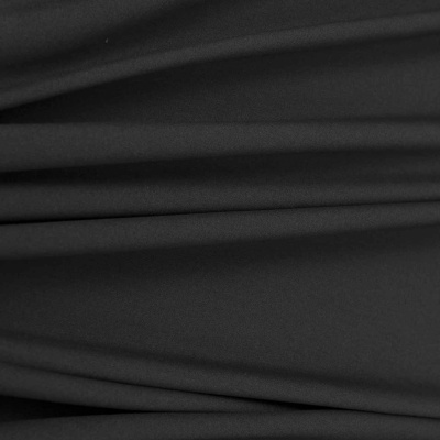 Костюмная ткань с вискозой "Рошель", 250 гр/м2, шир.150см, цвет чёрный - купить в Кемерово. Цена 442.59 руб.